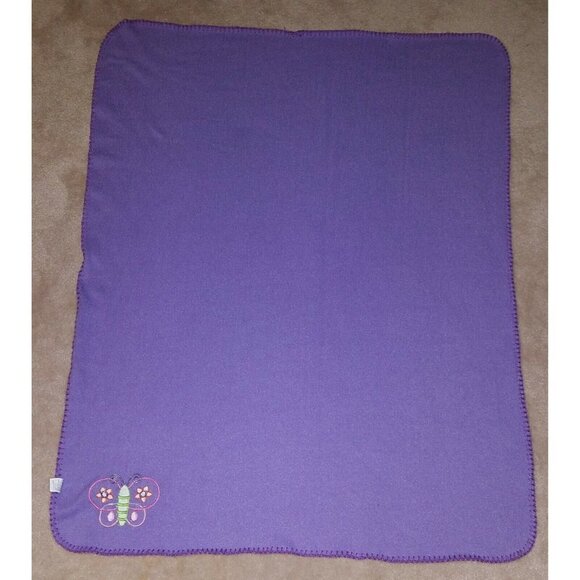 Stephen Joseph Purple Butterfly Baby Blanket Lovey Pink Girl Security Soft AS IS - Picture 6 of 9